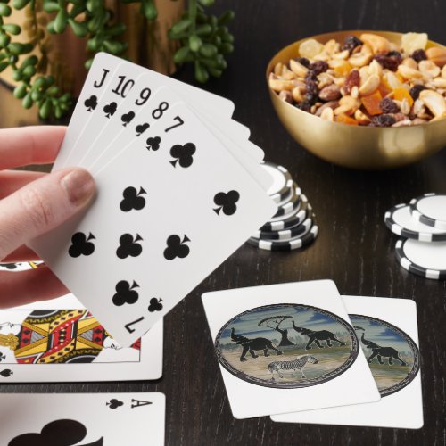 Africa Kenya Beautiful Elegant Wildlife Poker Cards