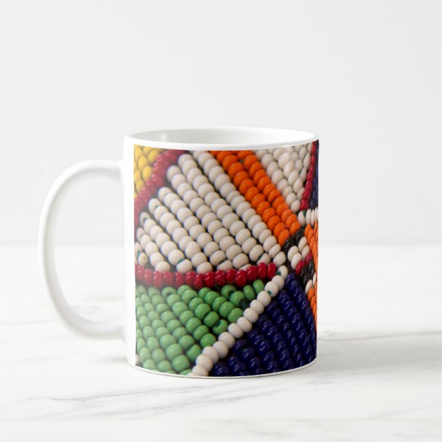Africa, Kenya. Maasai Tribal Beads Coffee Mug (Left)