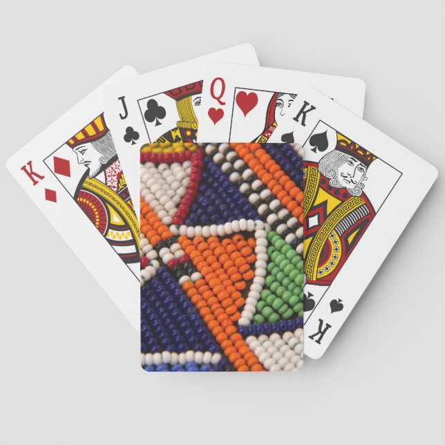 Africa, Kenya. Maasai Tribal Beads Poker Cards (Back)