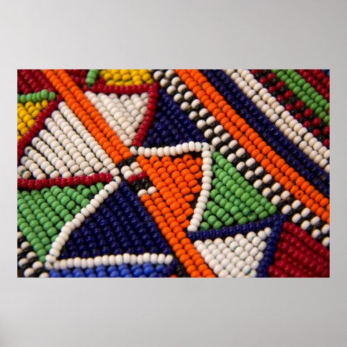 Africa Kenya Maasai Tribal Beads Poster