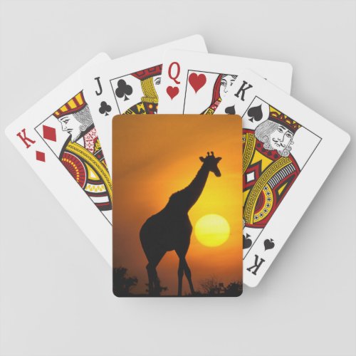 Africa Kenya Masai Mara Giraffe Giraffe Poker Cards