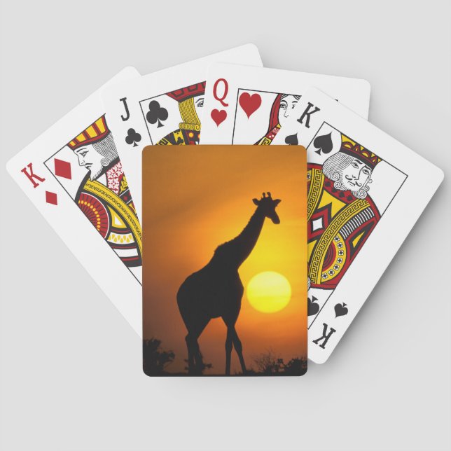 Africa, Kenya, Masai Mara. Giraffe (Giraffe Poker Cards (Back)