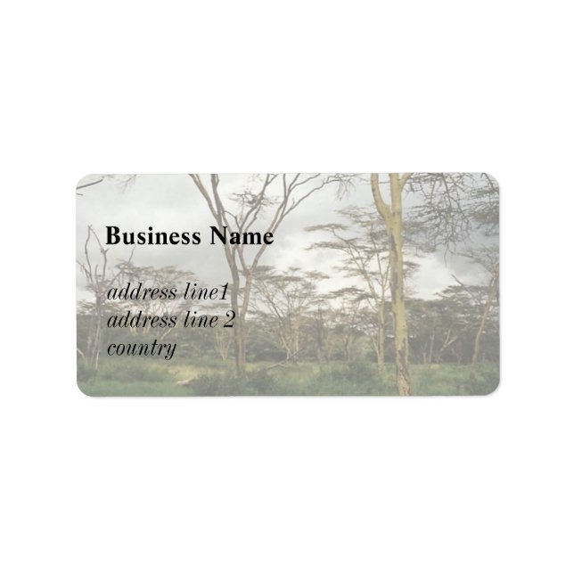 Africa Kenya wild land Label (Front)