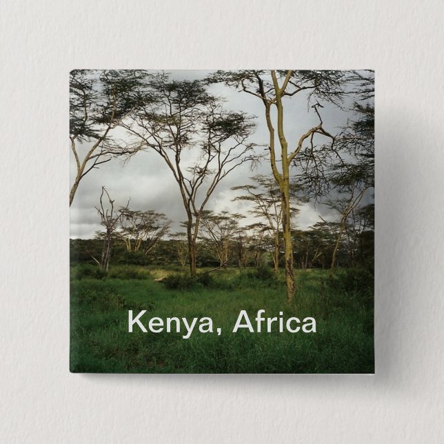 Africa Kenya wild land Pinback Button (Front)