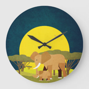 Africa Large Clock