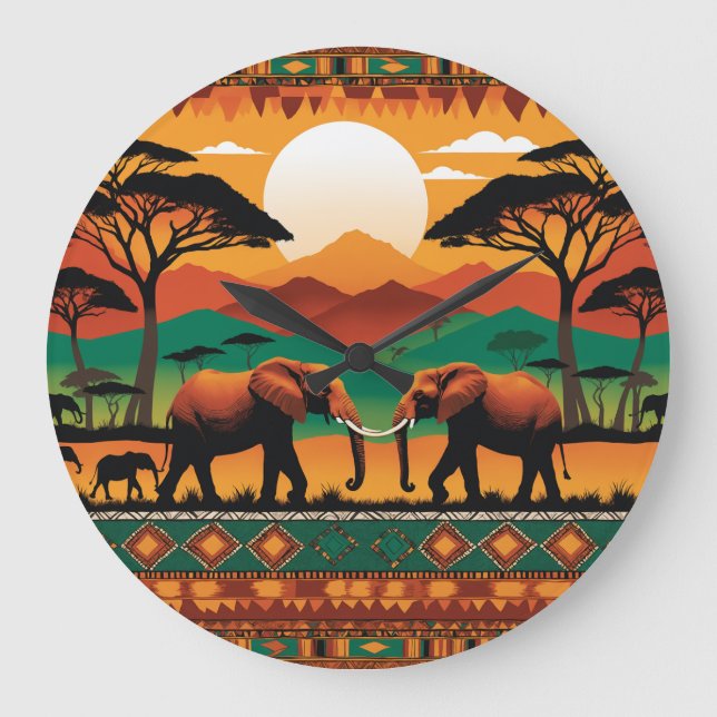 Africa Large Clock (Front)