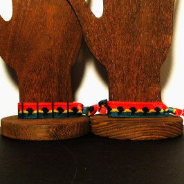 Africa Line Artisan Crochet Print Elastic Bracelet Hair Tie