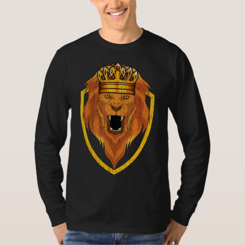 Africa Lion  Animal King Crown Africa Safari Lion T_Shirt