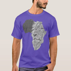 Africa Lion Engraving African Safari Tee