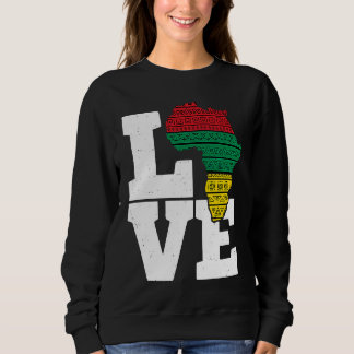 Africa LOVE African Kente Black History Month boys Sweatshirt