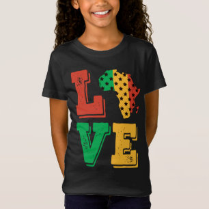 Africa Love Proud African American Black History M T-Shirt