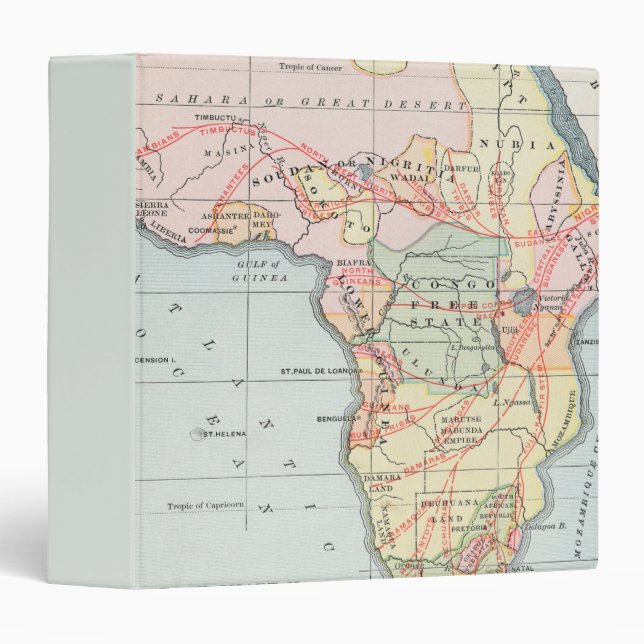 AFRICA: MAP, 1894 BINDER (Front/Spine)