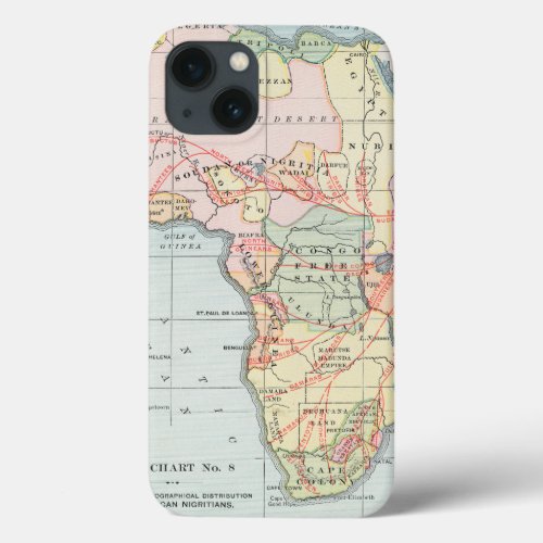 AFRICA MAP 1894 iPhone 13 CASE