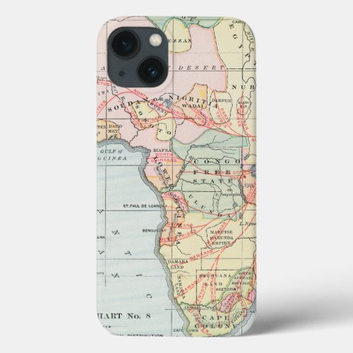 AFRICA MAP 1894 iPhone 13 CASE