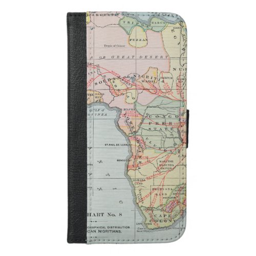 AFRICA MAP 1894 iPhone 66S PLUS WALLET CASE