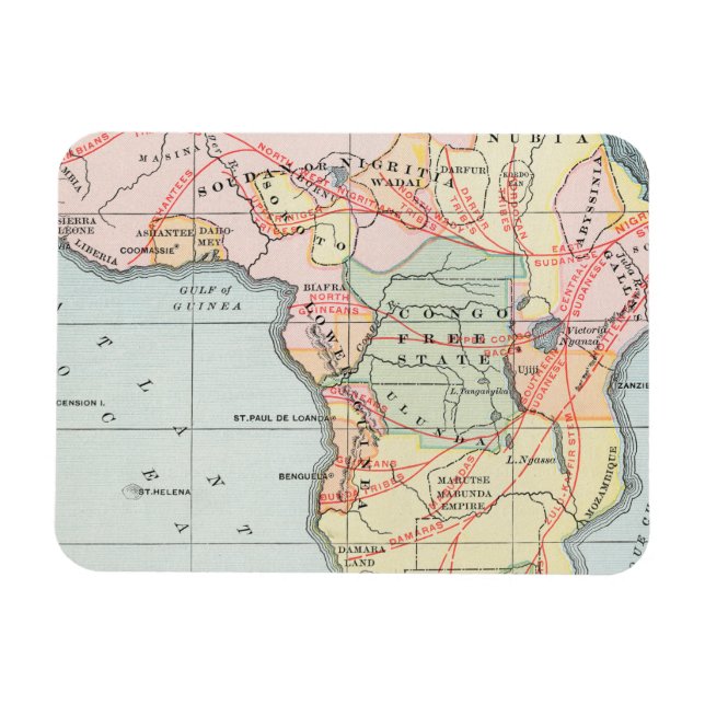 AFRICA: MAP, 1894 MAGNET (Horizontal)