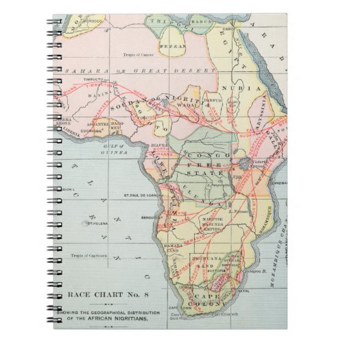 AFRICA MAP 1894 NOTEBOOK
