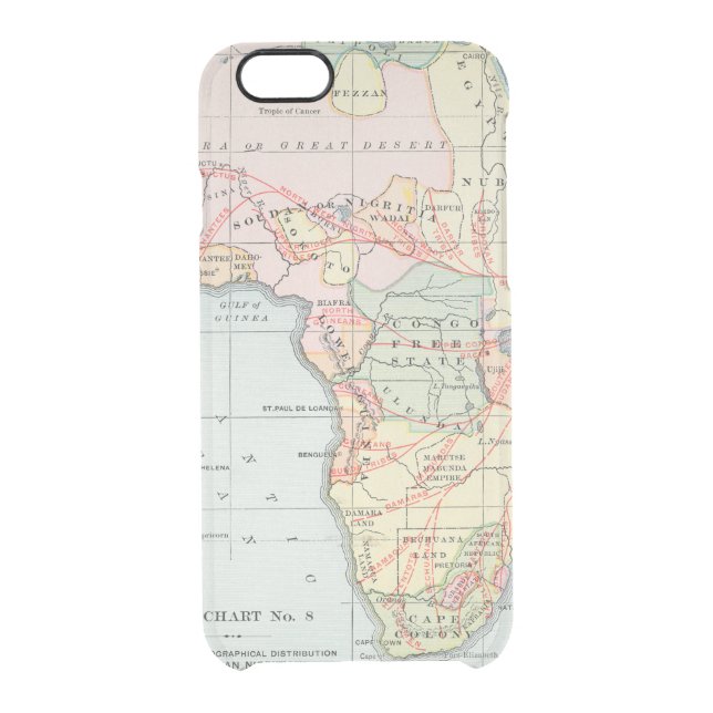 AFRICA: MAP, 1894 UNCOMMON iPhone CASE (Back)