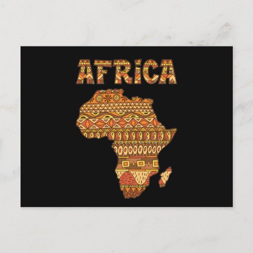 Africa Map Africa Giftvintage Black American Afric Announcement Postcard