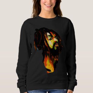 Africa Map African Man Rasta Colors Sweatshirt