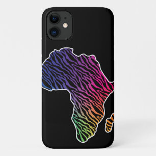 Africa Map African Pride Zebra Pattern iPhone 11 Case