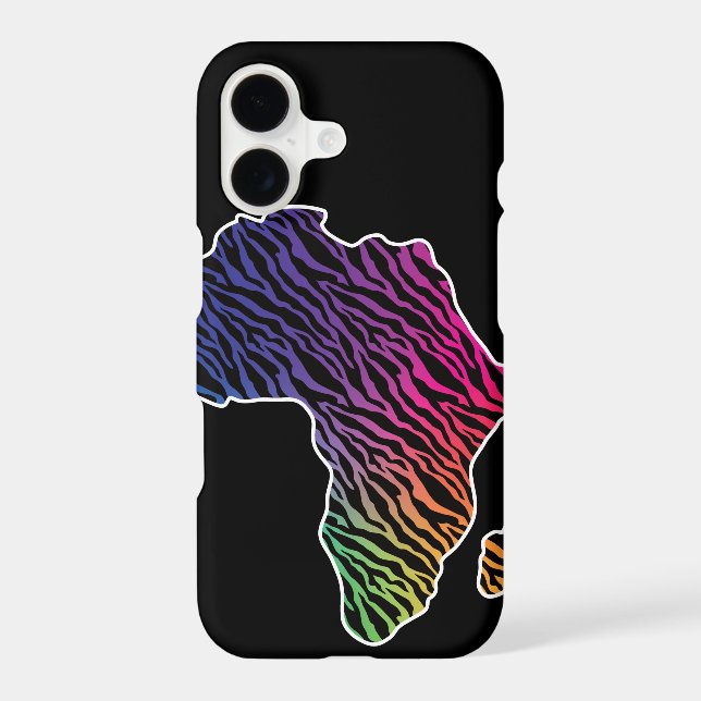Africa Map African Pride Zebra Pattern Iphone Case (Back)