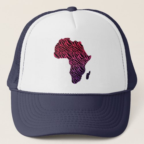 Africa Map African Pride Zebra Pattern Trucker Hat