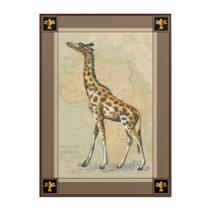 Africa Map and a Giraffe Acrylic Print