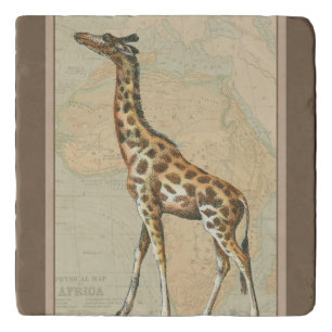 Africa Map and a Giraffe Trivet
