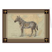 Africa Map and a Zebra (Front Horizontal)