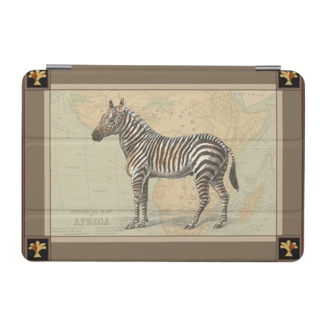 Africa Map and a Zebra iPad Mini Cover (Horizontal)