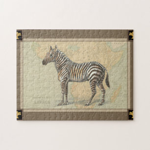 Africa Map and a Zebra Jigsaw Puzzle