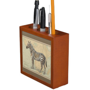 Africa Map and a Zebra Pencil Holder