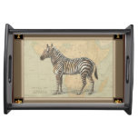 Africa Map and a Zebra Serving Tray