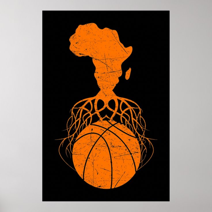 Africa Map Basketball Poster Zazzle