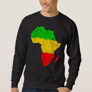 Africa Map Black History Month Afro African Pride Sweatshirt