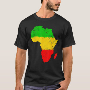 Africa Map Black History Month Afro African Pride T-Shirt