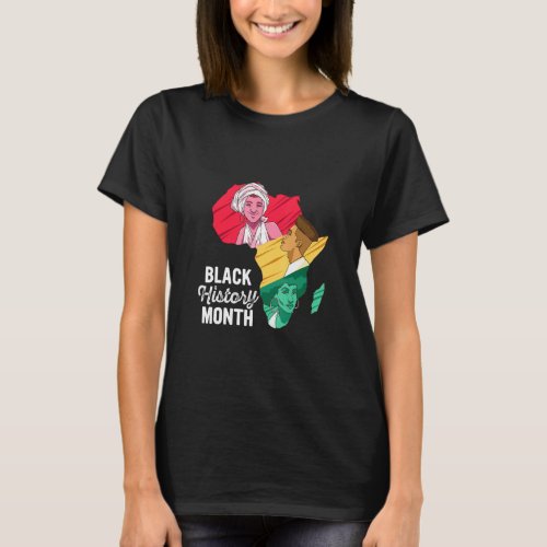Africa Map Black History Month Men Women  T_Shirt