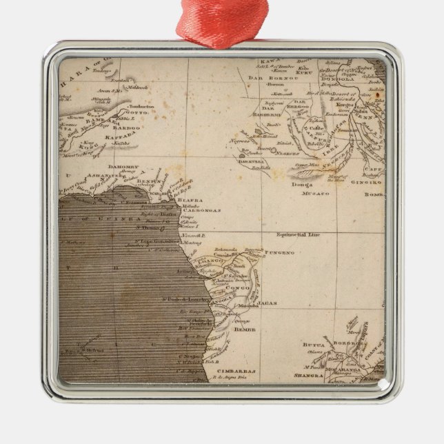Africa Map by Arrowsmith Metal Ornament (Front)