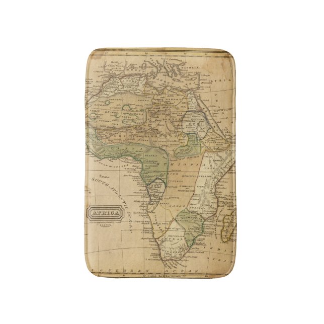 Africa  Map by Worcester Bathroom Mat (Front Vertical)