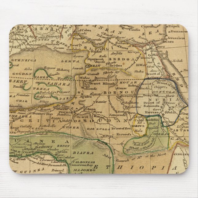 Africa  Map by Worcester Mouse Pad (Front)