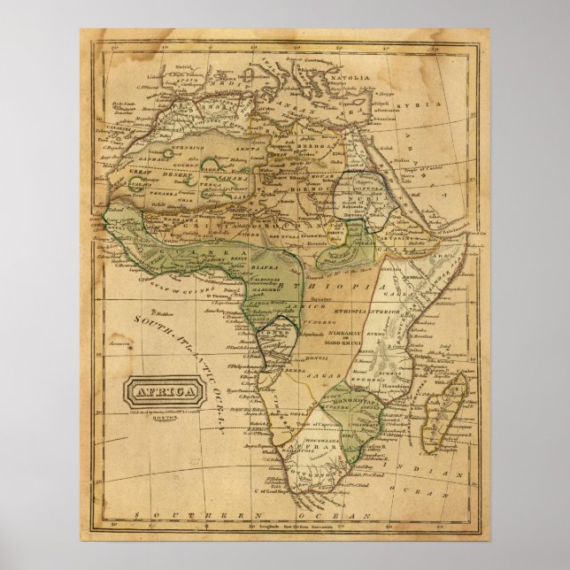 Africa  Map by Worcester Poster (Front)