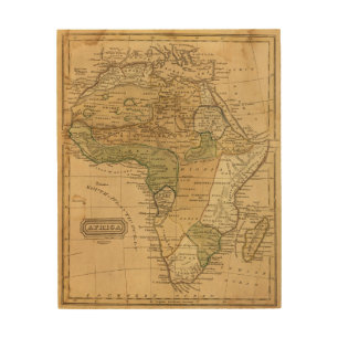 Africa  Map by Worcester Wood Wall Art