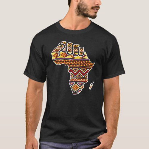 Africa Map Clenched Fist T_Shirt