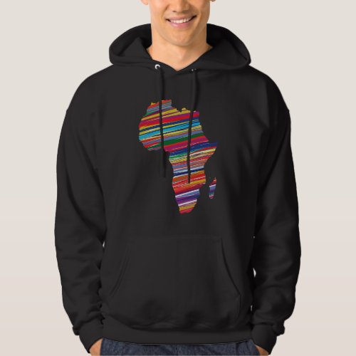 Africa Map Colorful Country Continent Hoodie