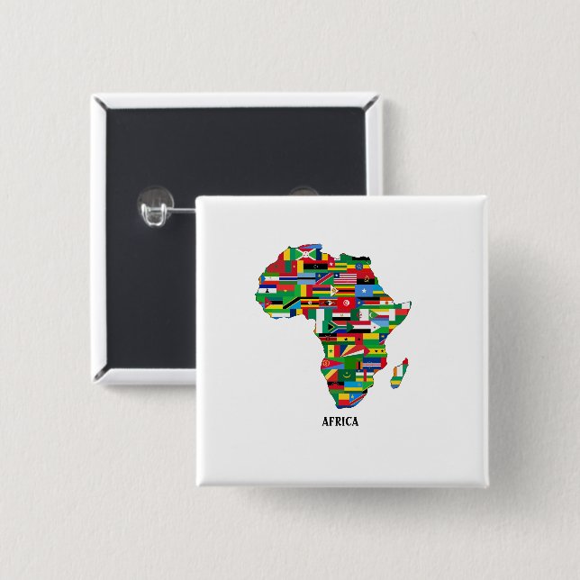 Africa Map Continent Button (Front & Back)