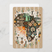 Africa Map Decorative Tribal Elements Pattern (Front/Back)