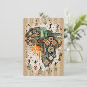Africa Map Decorative Tribal Elements Pattern (Standing Front)