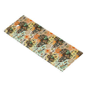 Africa Map Decorative Tribal Elements Pattern Ruler