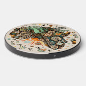 Africa Map Decorative Tribal Elements Pattern Wireless Charger (Front 2)